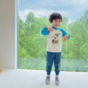 Strikkede lange ærmer strikkede bomuldsbukser